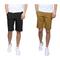 Galaxy by Harvic Men's Flat Front Slim Fit Stretch Chino Shorts